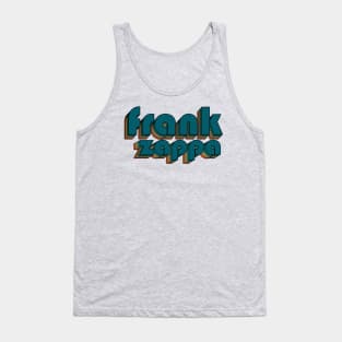 Frank Zappa // Frank Zappa Retro Rainbow Typography Style // 70s Tank Top